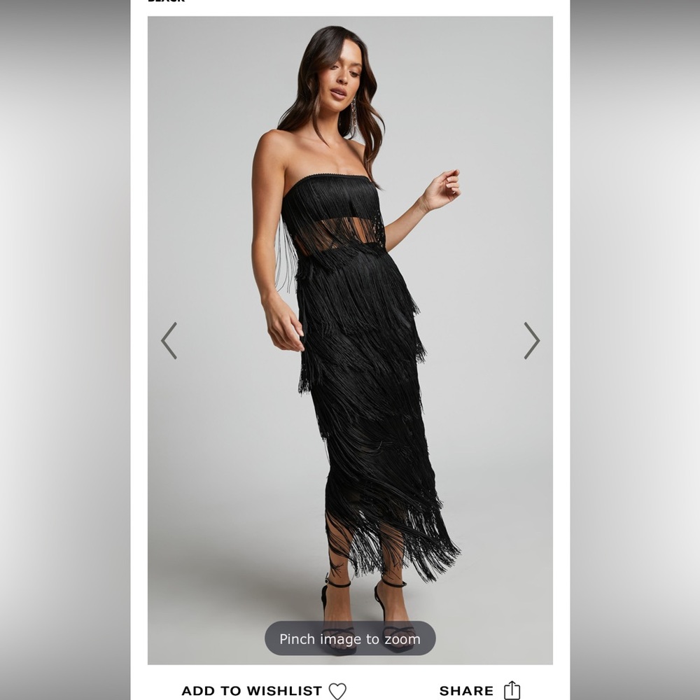 Black fringe 2 piece set